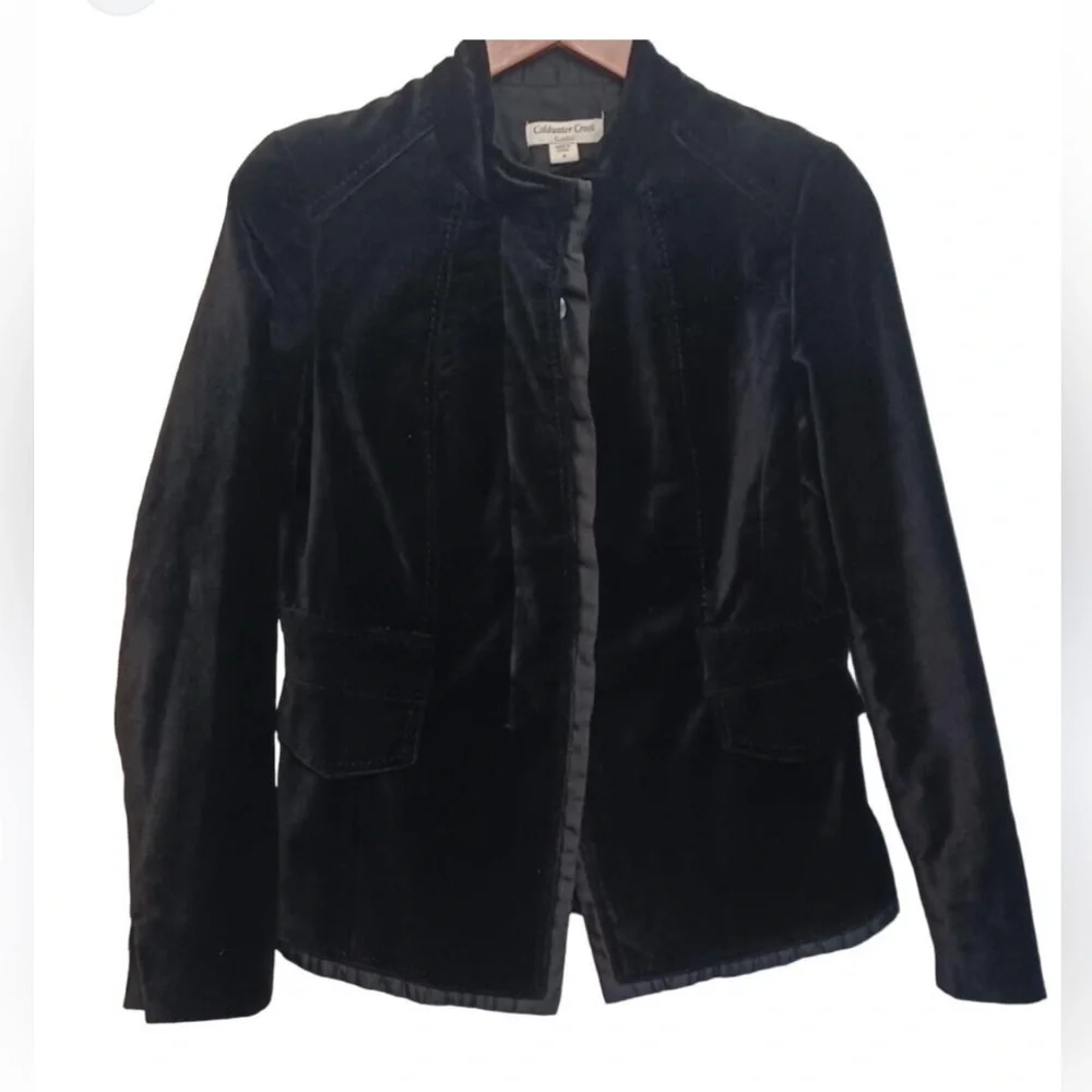 Coldwater Creek Black Velvet Jacket. Size 10.